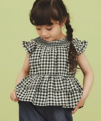 THE SHOP TK（KID）/ザ ショップ ティーケー (キッズ) THE SHOP TK(Kids) 【110ー150】ギンガムチェックティアードブラウス/508260631