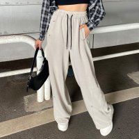 non-hedge/ノンヘッジ non－hedge リベット付きブリーチカットワイドパンツ/508260724