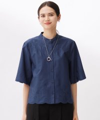JIYU-KU /【カタログ掲載・接触冷感・洗える】エンブロイダリーローンシャツ ブラウス/508260751