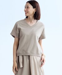 NIJYUSANKU（LARGE SIZE）/【SLOW/WEB限定】ラスティックテリー Vネック カットソー/508260762