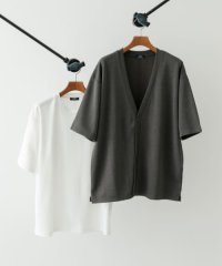 ITEMS URBAN RESEARCH/ジャガード5分袖カーディガン+ポンチTシャツセット/508260892