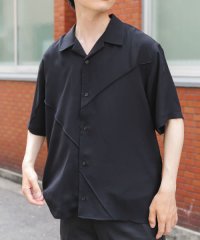 ITEMS URBAN RESEARCH/パネルピンタックオープンカラー半袖シャツ/508260903