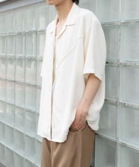 ITEMS URBAN RESEARCH/パネルピンタックオープンカラー半袖シャツ/508260903