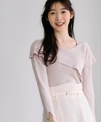 12Twelve Agenda/トゥエルブアジェンダ 12Twelve Agenda クロスアシメオフショル7分袖ニット/508261128