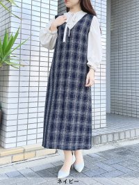 Karl Park Lane/カールパークレーン KarLParkLane ステッチチェックフロントスリットVアキジャンドレ/508261275
