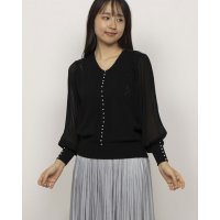 Karl Park Lane/カールパークレーン KarLParkLane 前立パール袖プリーツニット/508261282