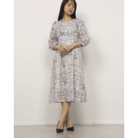 Karl Park Lane/カールパークレーン KarLParkLane カットジャガード×プリント タックワンピース/508261293
