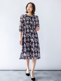 Karl Park Lane/カールパークレーン KarLParkLane カットジャガード×プリント タックワンピース/508261293