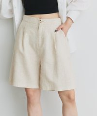 ad thie/アドティエ ad thie 【2025SS新作】リネンライクタックハーフパンツ/508261340