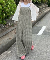 JUNOAH/ジュノア JUNOAH バックリボンチェックロンパース/508261373