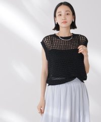 NANO universe/テープヤーンメッシュニットベスト/508202631