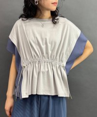 NICOLE white/ウエストドロスト配色プルオーバー/508221831