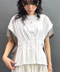 NICOLE white/ウエストドロスト配色プルオーバー/508221831