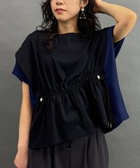 NICOLE white/ウエストドロスト配色プルオーバー/508221831