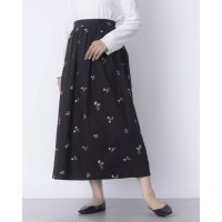 STYLEBLOCK/スタイルブロック STYLEBLOCK リネンタッチ花柄刺繍ギャザースカート/508237317