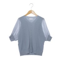 Karl Park Lane/カールパークレーン KarLParkLane 袖プリーツ前パール付Vネックニット/508261284