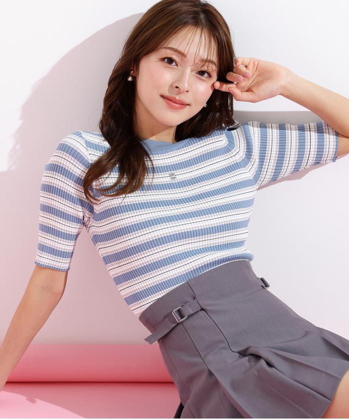未使用　Jill stuart ニットスーツ マルチボーダーニット(508262049) | ジル バイ ジル