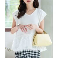 KOBE LETTUCE/コウベレタス KOBE LETTUCE Vネック裾ジャガードドッキングニットブラウス [C7536]/508262265