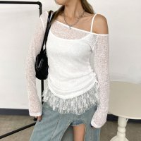 non-hedge/ノンヘッジ non－hedge 裾レースタンクトップ・透かしプルオーバーセット/508262340