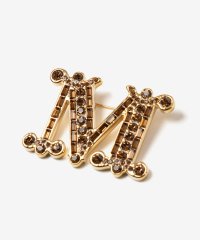 Max Mara/マックスマーラ Max Mara マックスマーラ Max Mara BATH2 バス 2 Crystal－adorned Monogram brooch クリス/508262411