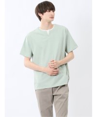 m.f.editorial/エムエフエディトリアル m.f.editorial ヘリンボンジャガード キーネック半袖Tシャツ/508262415