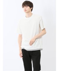 m.f.editorial/エムエフエディトリアル m.f.editorial ストライプジャガード クルーネック半袖Tシャツ/508262416