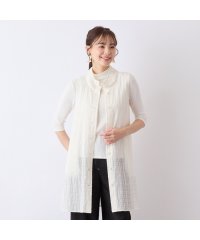 Liliane Burty ECLAT/【S・Mサイズ】ウォッシャブルシースルーチェックベスト/508262463