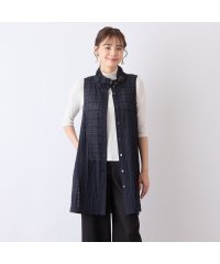 Liliane Burty ECLAT/【S・Mサイズ】ウォッシャブルシースルーチェックベスト/508262463