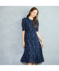 Liliane Burty ECLAT/【S・Mサイズ】ウォッシャブル　シフォンカットジャカードワンピース/508262464