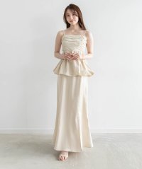 RANDA/ランダ RANDA ペプラムバルーンビスチェ＆サテンナロースカートセット/508262868