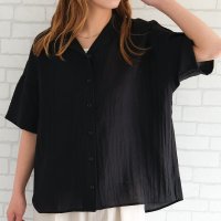 aquagarage/アクアガレージ aquagarage シアー半袖開襟シャツ レディース 春 秋 冬/508262875