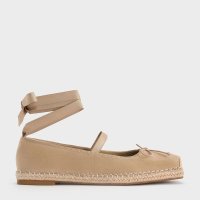 CHARLES & KEITH/フェイクスエード ボウタイアラウンドエスパドリーユバレエフラット/508263395
