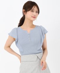 MISCH MASCH/ミッシュマッシュ MISCH MASCH 2025春夏新作 キーネックシアーフレア袖ニット/508263491