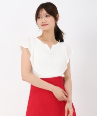 MISCH MASCH/ミッシュマッシュ MISCH MASCH 2025春夏新作 キーネックシアーフレア袖ニット/508263491
