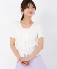 MISCH MASCH/ミッシュマッシュ MISCH MASCH 2025春夏新作 2wayリボン半袖リブニット/508263492