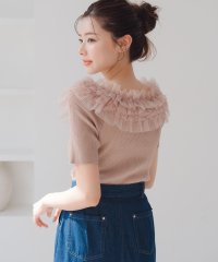 MISCH MASCH/ミッシュマッシュ MISCH MASCH 2025春夏新作 2wayチュールフリル半袖ニット/508263493