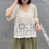 CRB/シーアールビー CRB クロシェプルオーバー/508263516