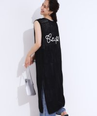 SHOO・LA・RUE Cutie Blonde/【前後2WAY】リネンライクブークレ パッチワーク風ニットワンピース/508263519