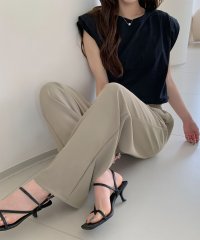 LOWO/ロワ LOWO ウエストギャザーワイドパンツ/508263665