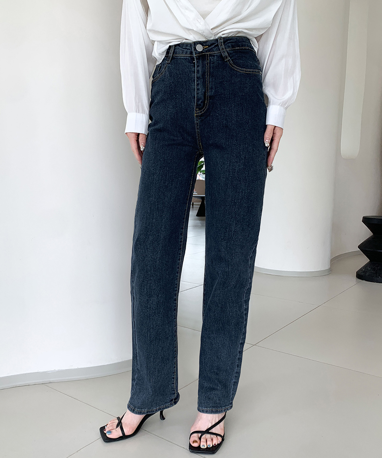 ロワ LOWO 綿混ストレートデニムパンツ(508263666) | LOWO(LOWO