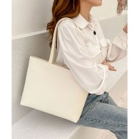 florge/フロージュ florge 【A4収納可・軽量】レザータッチ横長シンプルトートバッグ/サブバッグ/508263952