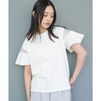 mili an deni/ミリアンデニ mili an deni シースルーフレアスリーブTシャツ/508263958