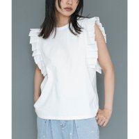 mili an deni/ミリアンデニ mili an deni タックフリルノースリーブTシャツ/508263959