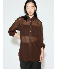 MIDIUMISOLID/MIDIUMISOLID for Ladies シアーボイルベーシックシャツ/508264009