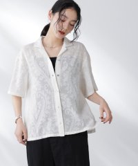 NANO universe/made in india カットワークジャカードシャツ(セットアップ可)/507889206