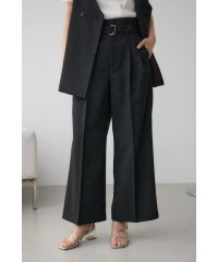 AZUL by moussy/イージーケアリネンライクベルトワイドパンツ/508262003