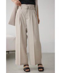 AZUL by moussy/イージーケアリネンライクベルトワイドパンツ/508262003