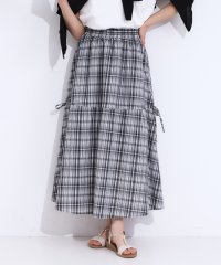 SHOO・LA・RUE Cutie Blonde/【S－LL】シルエットが変えられる チェック柄リボンフレアスカート/508264891