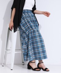 SHOO・LA・RUE Cutie Blonde/【S－LL】シルエットが変えられる チェック柄リボンフレアスカート/508264891