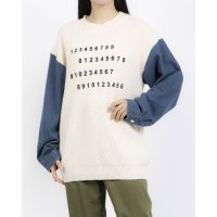 INTERPLANET/インタープラネット INTERPLANET 袖デニム切替ロゴプルオーバー/508265042